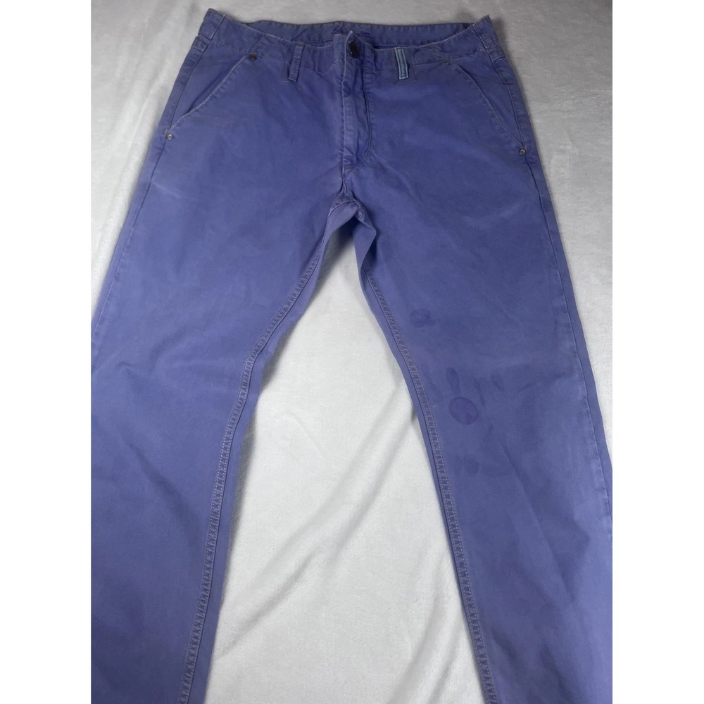 Robert‎ Graham Jeans Mens 34x28 Purple Slim Jim Slim Straight Denim Casual Pants